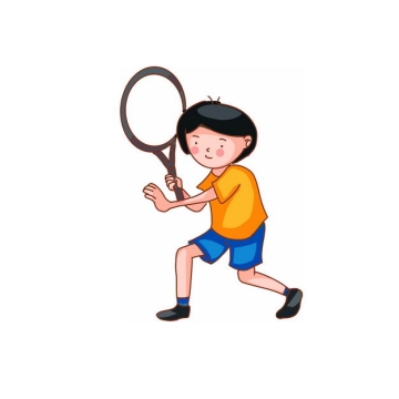 打网球的卡通女孩536542png免抠图片素材