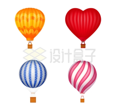 4款彩色的热气球7163882矢量图片免抠素材