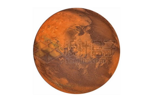 表面细节风格的太阳系大行星火星png免抠高清图片素材
