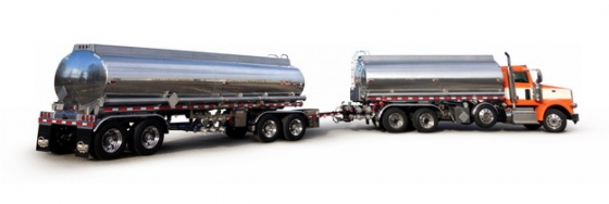 两节挂车的大型槽罐车油罐车危险品运输卡车特种运输车472094png图片素材