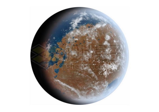 气候宜人的火星海洋湖泊想象图png免抠高清图片素材