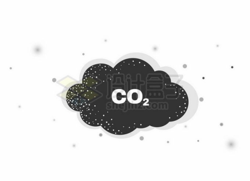 黑白色二氧化碳云朵空气污染物6032406矢量图片免抠素材