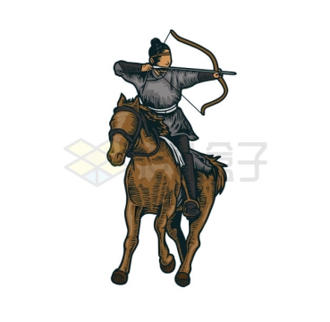 古代骑马厮杀的将领岳飞戚继光等民族英雄骑兵4487382图片免抠素材