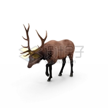 3D立体高清驯鹿野生动物2520577图片免抠素材