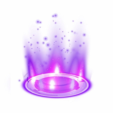 紫色绚丽光圈科幻风格圆圈光斑光点发光效果4704163矢量图片免抠素材