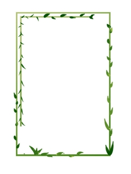 绿色藤蔓组成的边框图片免抠素材