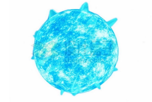 一颗天蓝色的恒星蓝超巨星png免抠高清图片素材