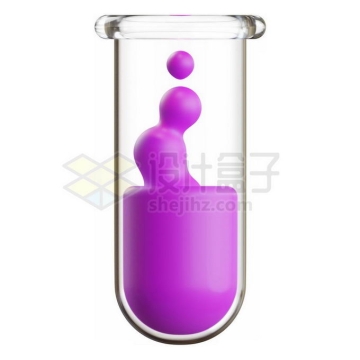 卡通试管中的紫色液体3D模型1177675PSD免抠图片素材