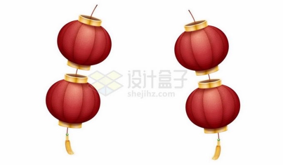 2串大红灯笼新年春节装饰8064935矢量图片免抠素材