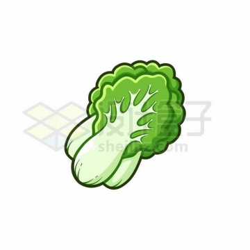 一颗卡通大白菜美味蔬菜4102035矢量图片免抠素材