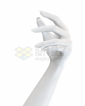 优雅的3D白色手势模型9070203矢量图片免抠素材