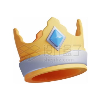 游戏中的卡通皇冠王冠3D游戏道具模型2369499PSD免抠图片素材