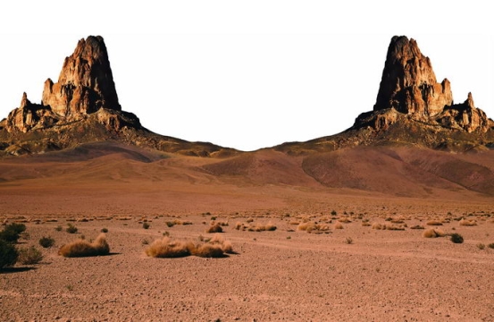美国西部干旱的沙漠地带和石头山7068616png免抠图片素材