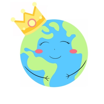 超可爱卡通地球戴着皇冠167832PSD图片免抠素材