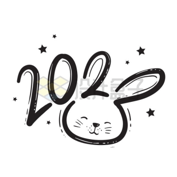 创意2023年兔年艺术字体7609240矢量图片免抠素材