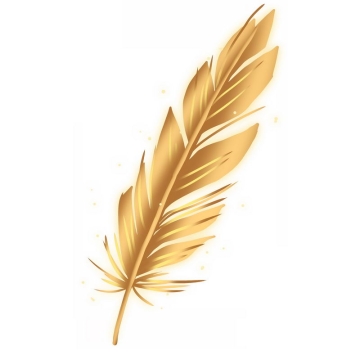 金色金属光泽的羽毛2891646免抠图片素材