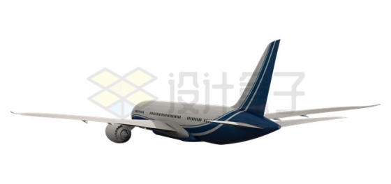 一架双引擎客机C919/A320/B737大飞机侧后视图4352539PSD免抠图片素材