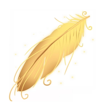 金色金属光泽的羽毛9648935免抠图片素材
