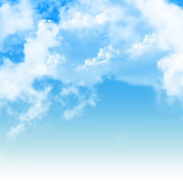 逼真的蓝天白云蔚蓝天空装饰效果6054996免抠图片素材