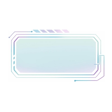 蓝色紫色科技风格信息框文本框6250197免抠图片素材