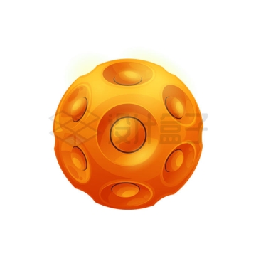 橙色圆球卡通外星球8208545矢量图片免抠素材