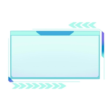 蓝色紫色科技风格信息框文本框1210022免抠图片素材