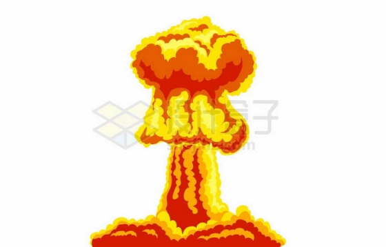 原子弹氢弹爆炸核武器爆炸效果蘑菇云插画4641187矢量图片免抠素材