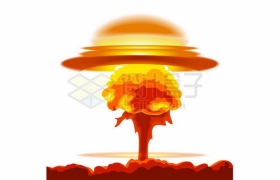 原子弹氢弹爆炸核武器爆炸效果蘑菇云插画7464725矢量图片免抠素材
