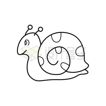 卡通蜗牛简笔画9049490矢量图片免抠素材