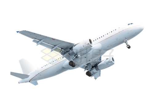一架白色的双引擎客机5867097PSD免抠图片素材