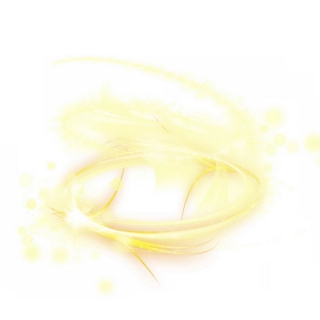 黄色螺旋发光光芒效果6465768png图片免抠素材