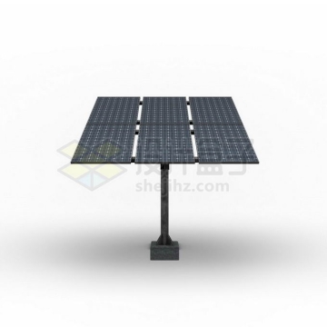 黑色太阳能电池板发电板3D模型1104050PSD免抠图片素材