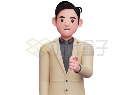 卡通男人年轻人商务人士3D人物模型9338096PSD免抠图片素材