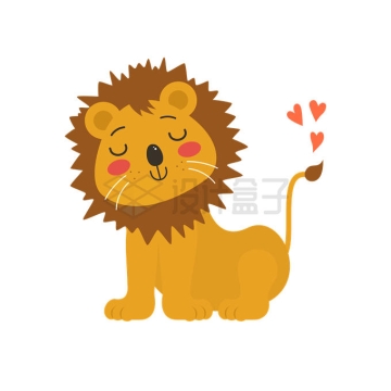 可爱的卡通小狮子雄狮儿童插画4319318矢量图片免抠素材