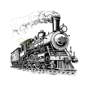 蒸汽火车绘画作品图片