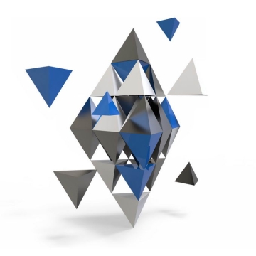 3D立体风格各种金字塔形组成的形状4468051PSD免抠图片素材