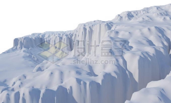 厚厚积雪覆盖的冰川雪山4586079PSD免抠图片素材