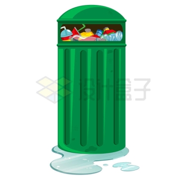 一款绿色的垃圾桶2245047矢量图片免抠素材