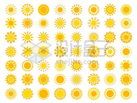 56款黄色的太阳图案装饰1077086矢量图片免抠素材免费下载