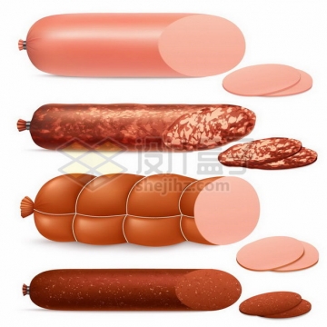 4种切片的香肠腊肠红肠599161png矢量图片素材