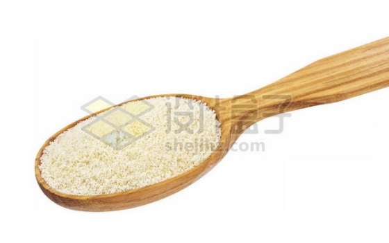 木头勺子里的白小米五谷杂粮粗粮美味美食8891385图片免抠素材
