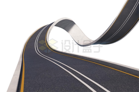 通向远方的扭曲高速公路道路7260860PSD免抠图片素材
