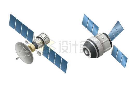 2款通讯卫星航天器5175239矢量图片免抠素材