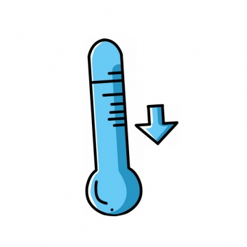 冬天温度计温度下降卡通插画降温标志784986免抠图片素材