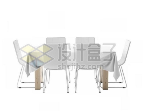 铺上白色桌布的餐桌和餐椅餐厅装修家具9334305图片免抠素材