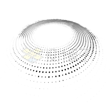 黑色圆点组成的同心圆抽象装饰图案8754689矢量图片免抠素材