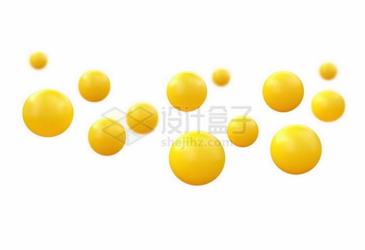 一堆黄色小圆球装饰1155163矢量图片免抠素材