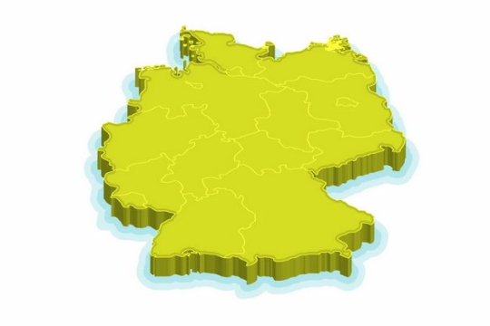 绿色3D立体德国地图1632652png图片免抠素材