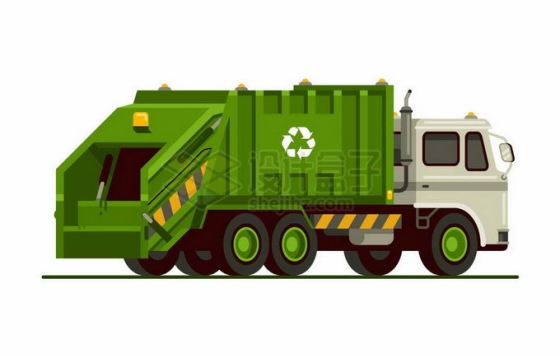 垃圾清理车垃圾车后侧视图5711179矢量图片免抠素材