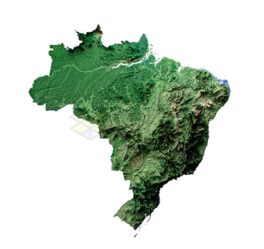 3D立体巴西地形图地图8501880PSD免抠图片素材